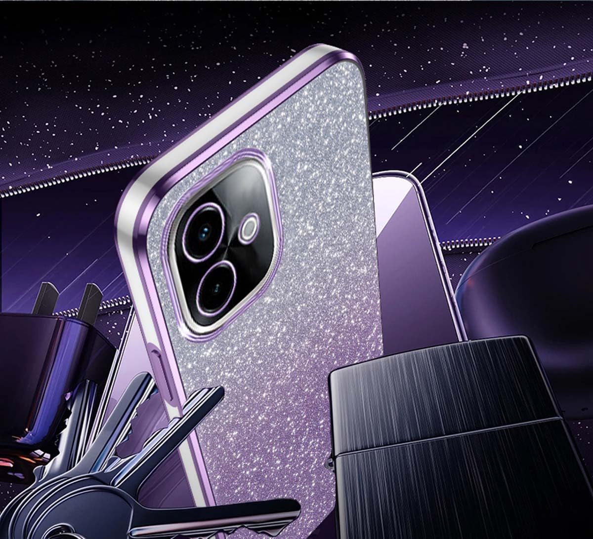 SEAHAI Trasparente Cover Per OPPO A40 4G / OPPO A40M / OPPO A60 5G, Con Protezione Schermo Integrata, 360 ° Completa Protezione Antiurto Rigida PC TPU Bumper Silicone Custodia. Nero - Foto 7