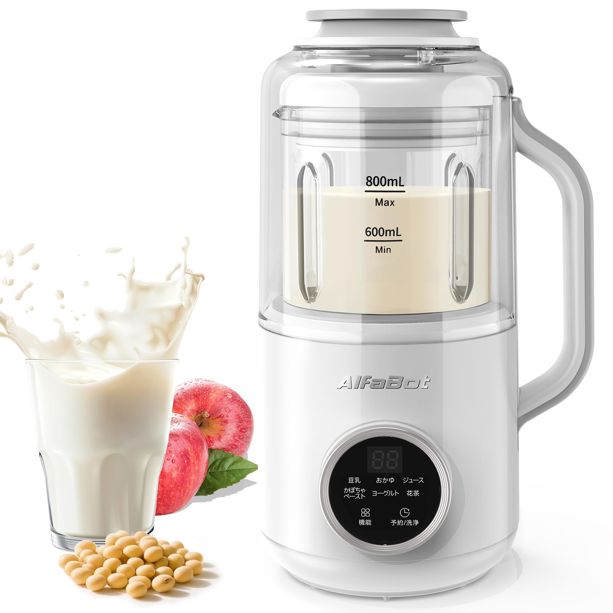 大特価✨AlfaBot 豆乳メーカー 加熱式ミキサー スープメーカー 800ml Amazon | AlfaBot 豆乳メーカー 加熱式ミキサー スープメーカー