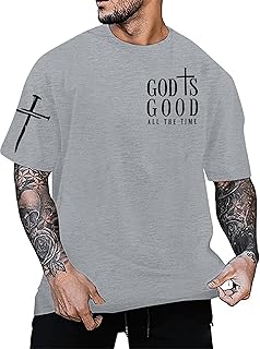 Christian Shirts for Men:God is Good All The Time Tshirts God Religious Jesus Shirts Christian Gifts Bible Tees