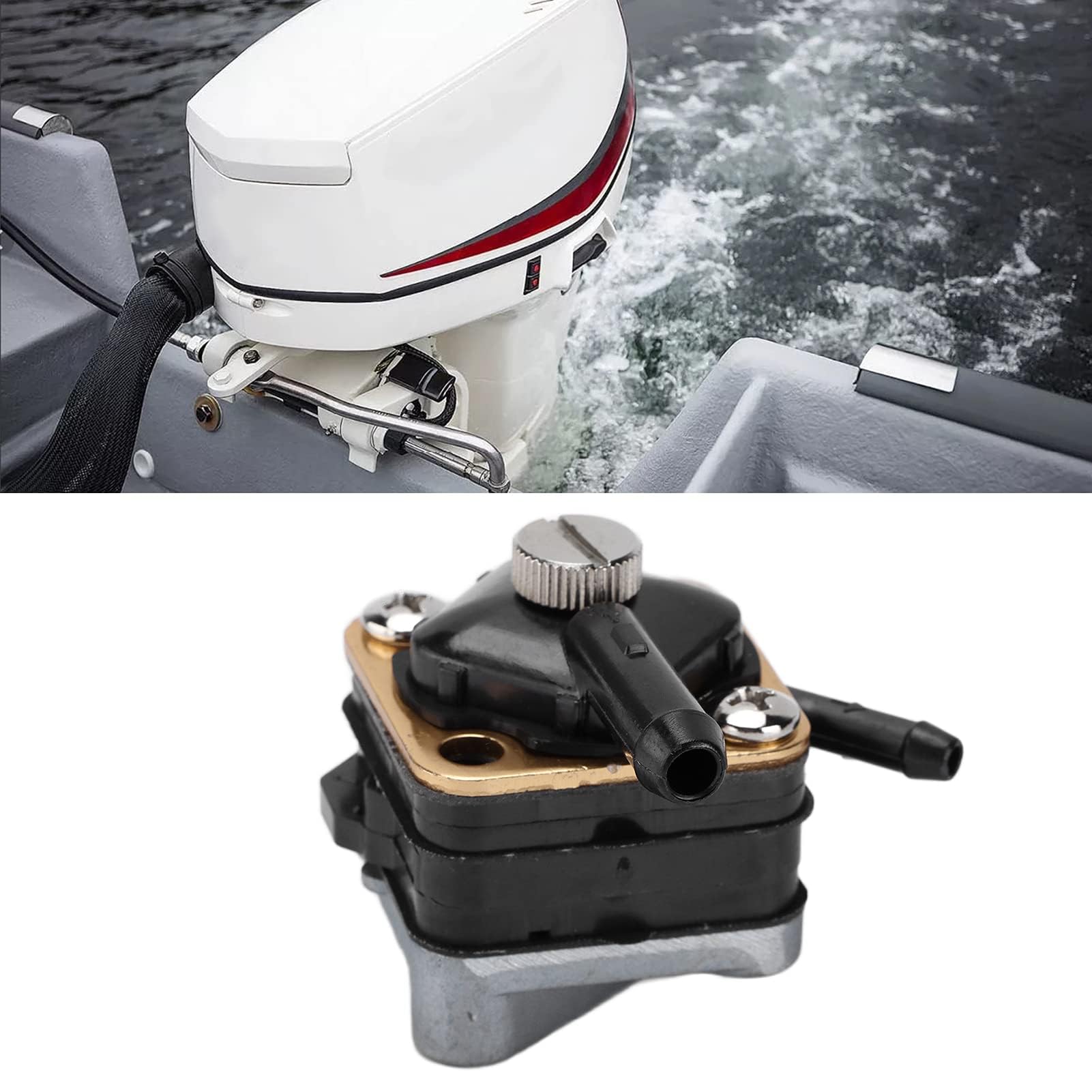 Pompa Carburante Fuoribordo, Sostituzione Pompa Carburante Motore in Metallo per Evinrude 1981-1992 397839 391638 395091 397274