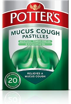 Potter's Mucus Cough Pastilles Non-Drowsy, Pack of 60