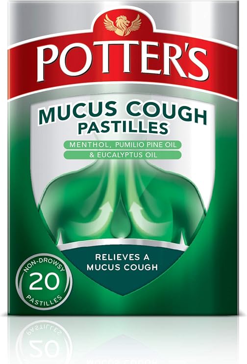 Potter's Mucus Cough Pastilles Non-Drowsy, Pack of 60