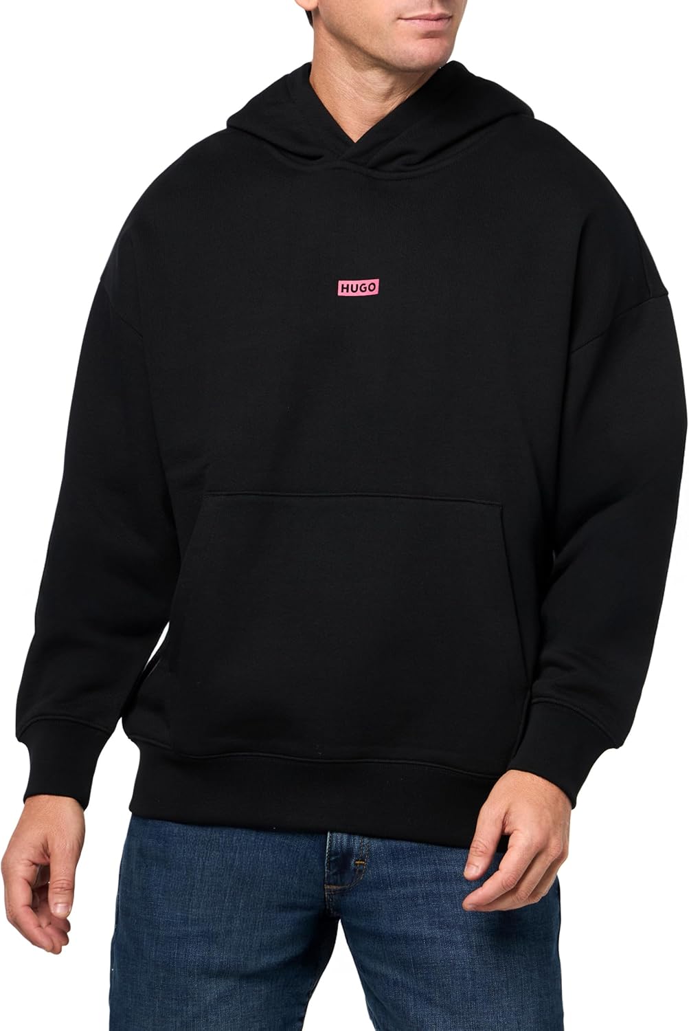 HUGO mens Back Printed Logo Hooded Sweatshirt