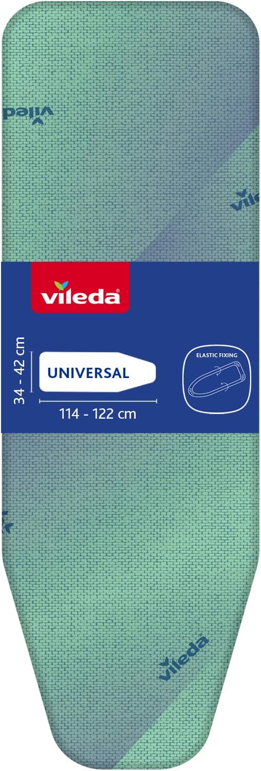 Copriasse Da Stiro Imbottito In Cotone 100% - Dimensioni Standard 132x48 Cm, Bordo Elastico, Verde