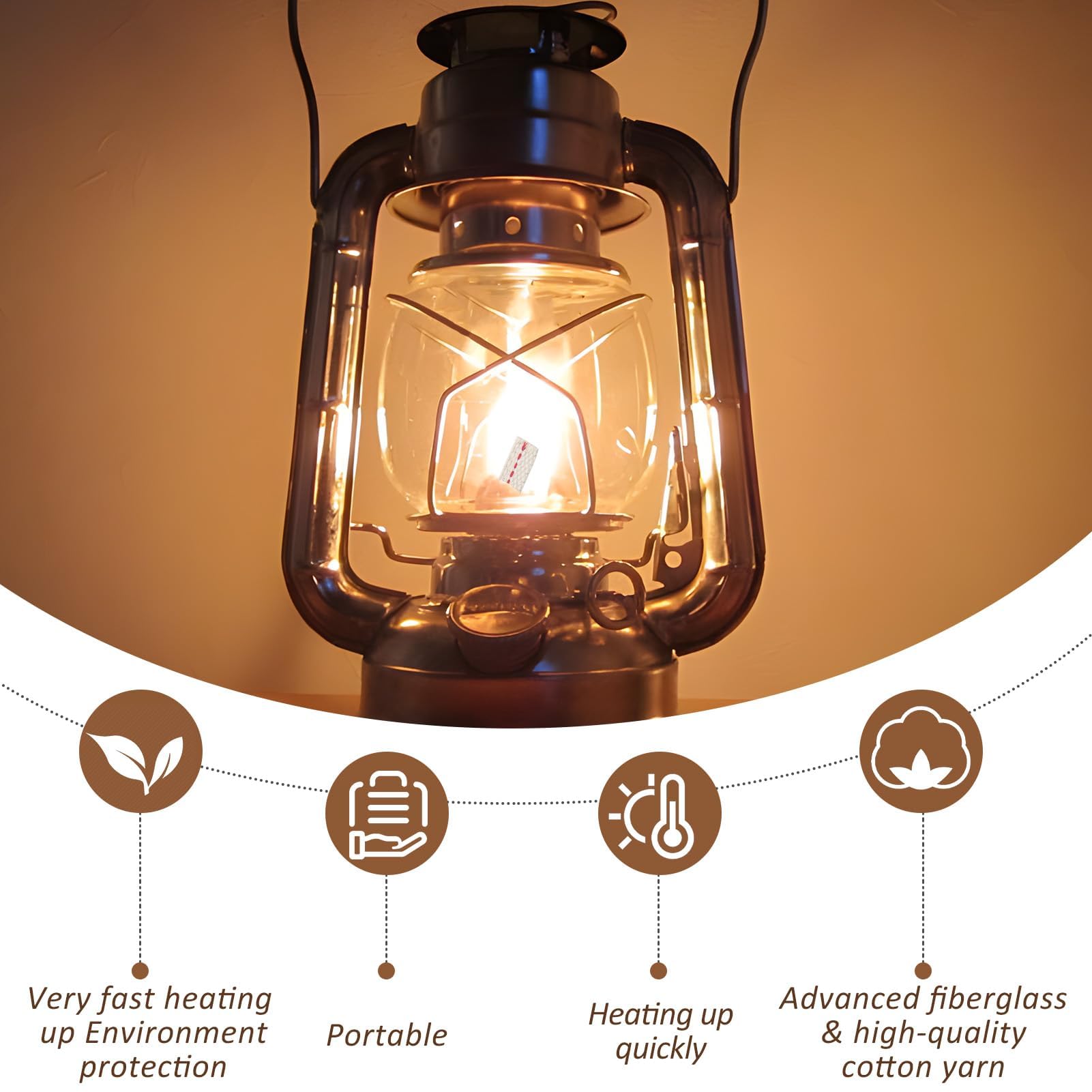 5 meter lont voor olielampen, 12 mm, platte katoenen lont, compatibel met stormlantaarns, lantaarns 275 en 276, voor petroleumlamp, petroleumlamp, doe-het-zelf lantaarn