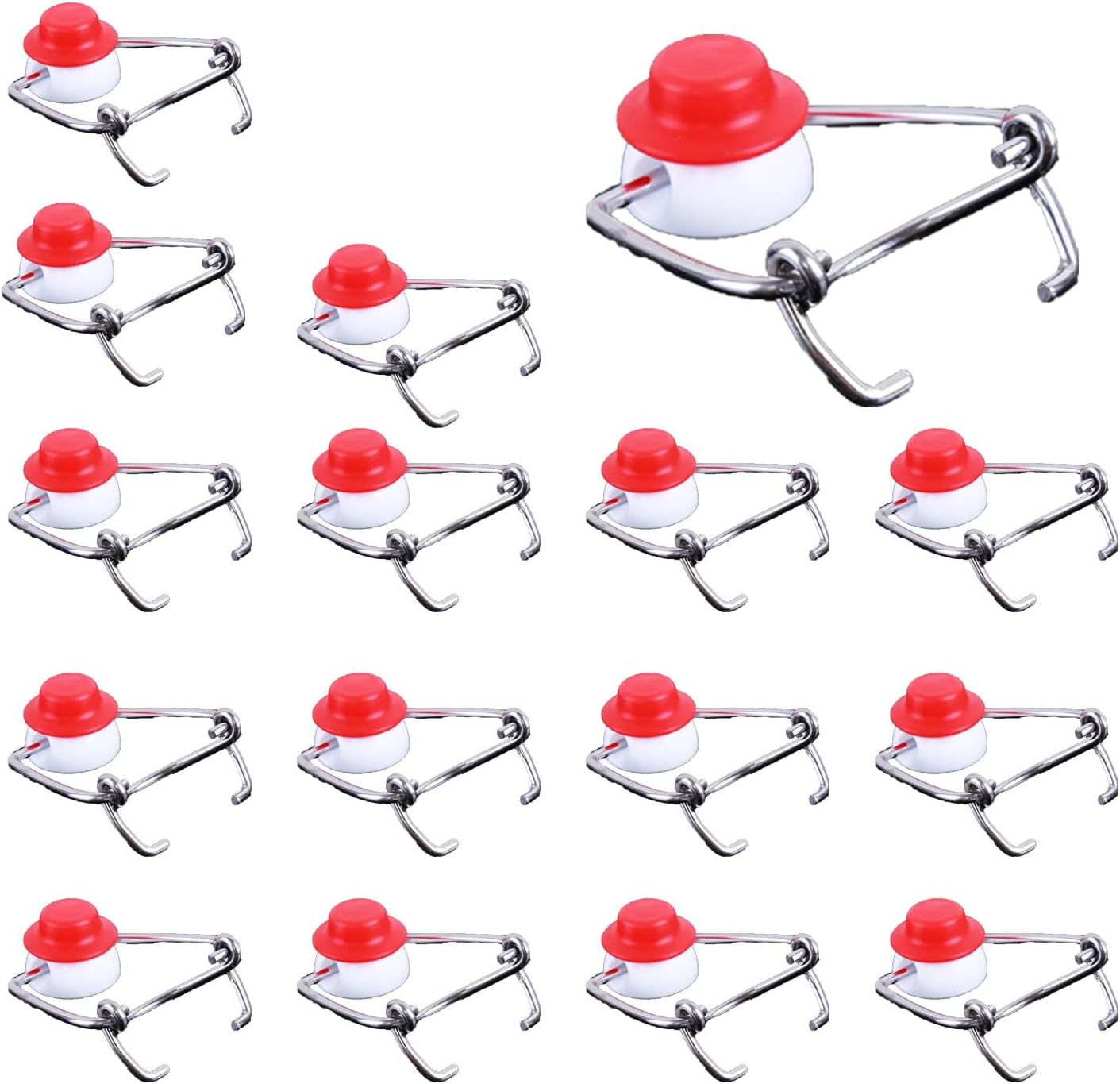8 Pcs Flip Top Bottle Replacement Caps w/ 8 Sealing Silicone Gasket, Airtight Lids Leakproof Flip Top Stopper for 18mm Glass Bottles Swing Top Lids Fit 8/17.5/26/35oz Beer Bottles (8Pcs)