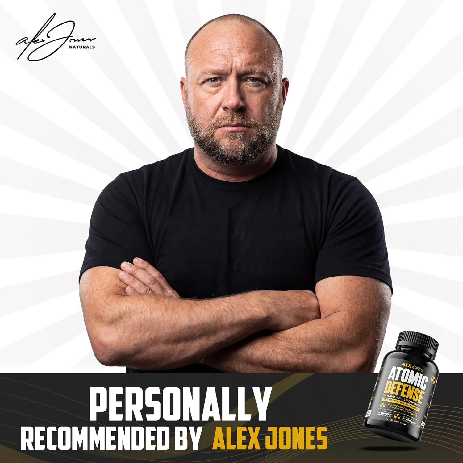 Atomic Defense – Natural Health Defense Formula - Organic Seamoss Capsules w/Cumin Extract, Turmeric & Honey Powder – Plant-Based Herbal Supplements for Immune Support – 60 Count