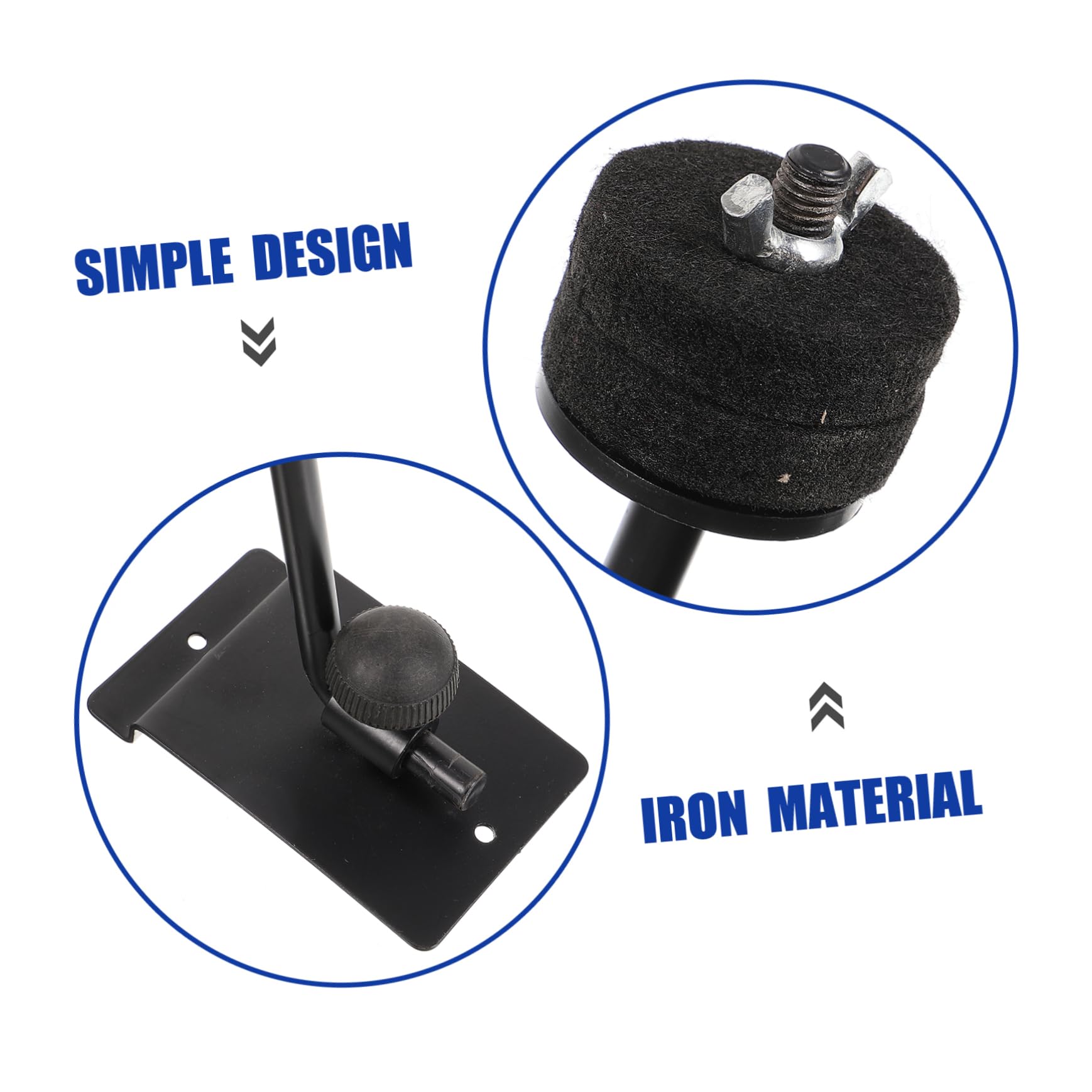 Soporte de Exhibición de Platillos de Hierro Negro para Cymbals de 8-22 Pulgadas, Resistente y Protector, Adecuado para Colgar y Mostrar Platillos de Percusión