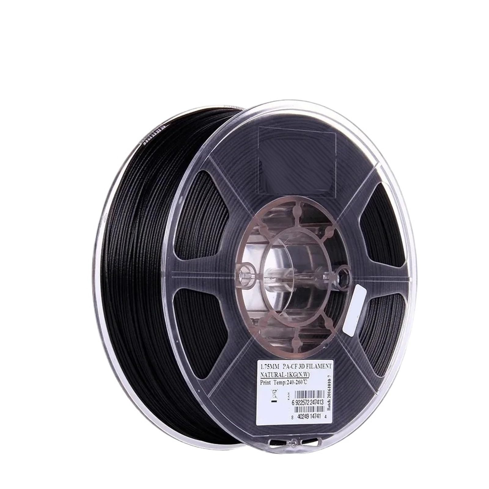 Mit Kohlefaser Gefülltes Nylonfilament (PA-CF), 1,75 Mm, 1 Kg (2,2 Lbs) Spule, 3D-Druckerfilament For Technische Anwendungen
