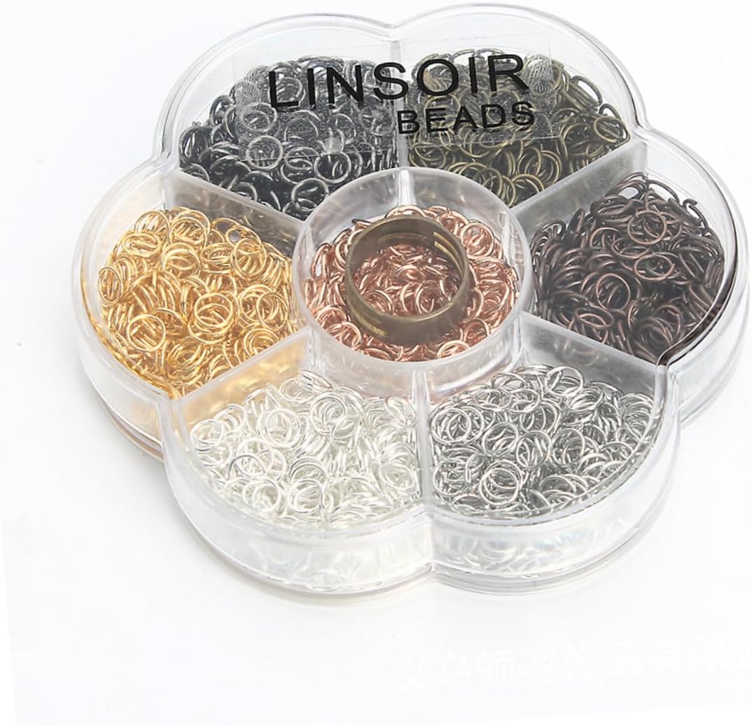 STOBOK 690pcs Open Rings DIY Jewelry Making Accessory for Necklaces Bracelets Includes Colors of Alloy Connection Rings Charms Lobster Clips for Unique Crafts