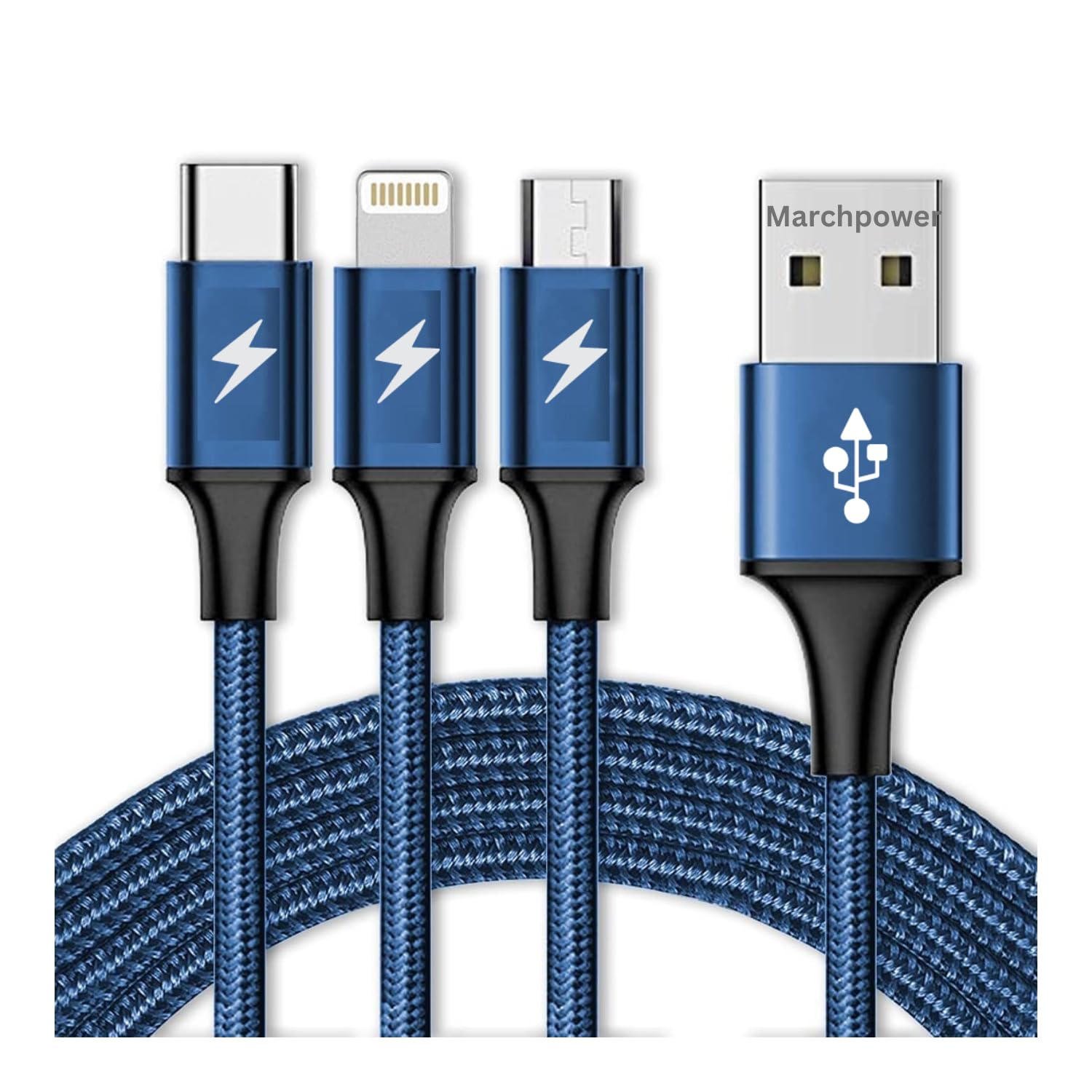 VAR-NI 3 in 1 Multi Charging Cable with USB to Micro USB/Type C/Lightning Pin, Compatible with Oppo, Vivo, Xiaomi, Samsung, iPhone, iPad Pro, Many Other Smartphones and Devices. (B0B5NJPCJ6) Amazon Price History, Amazon Price Tracker