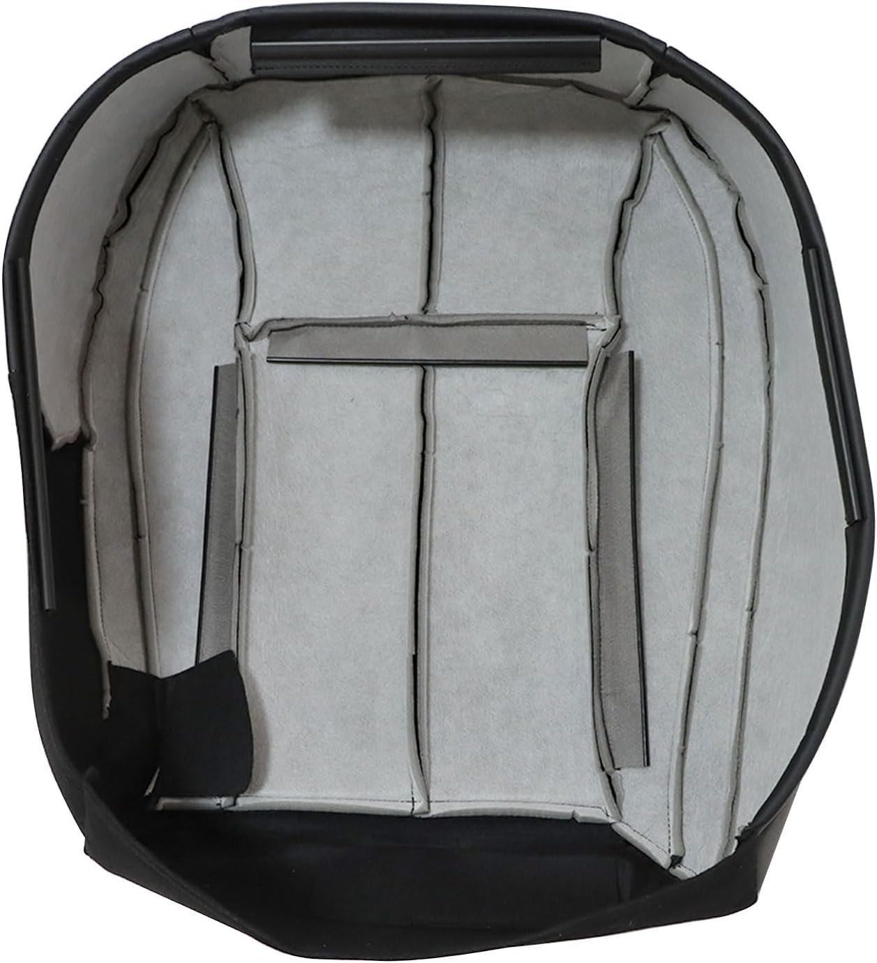 SecosAutoparts Driver Bottom Black Leather with Black Lines Seat Cover Compatible with Jeep Grand Cherokee 1999 2000 2001 2002 2003 2004