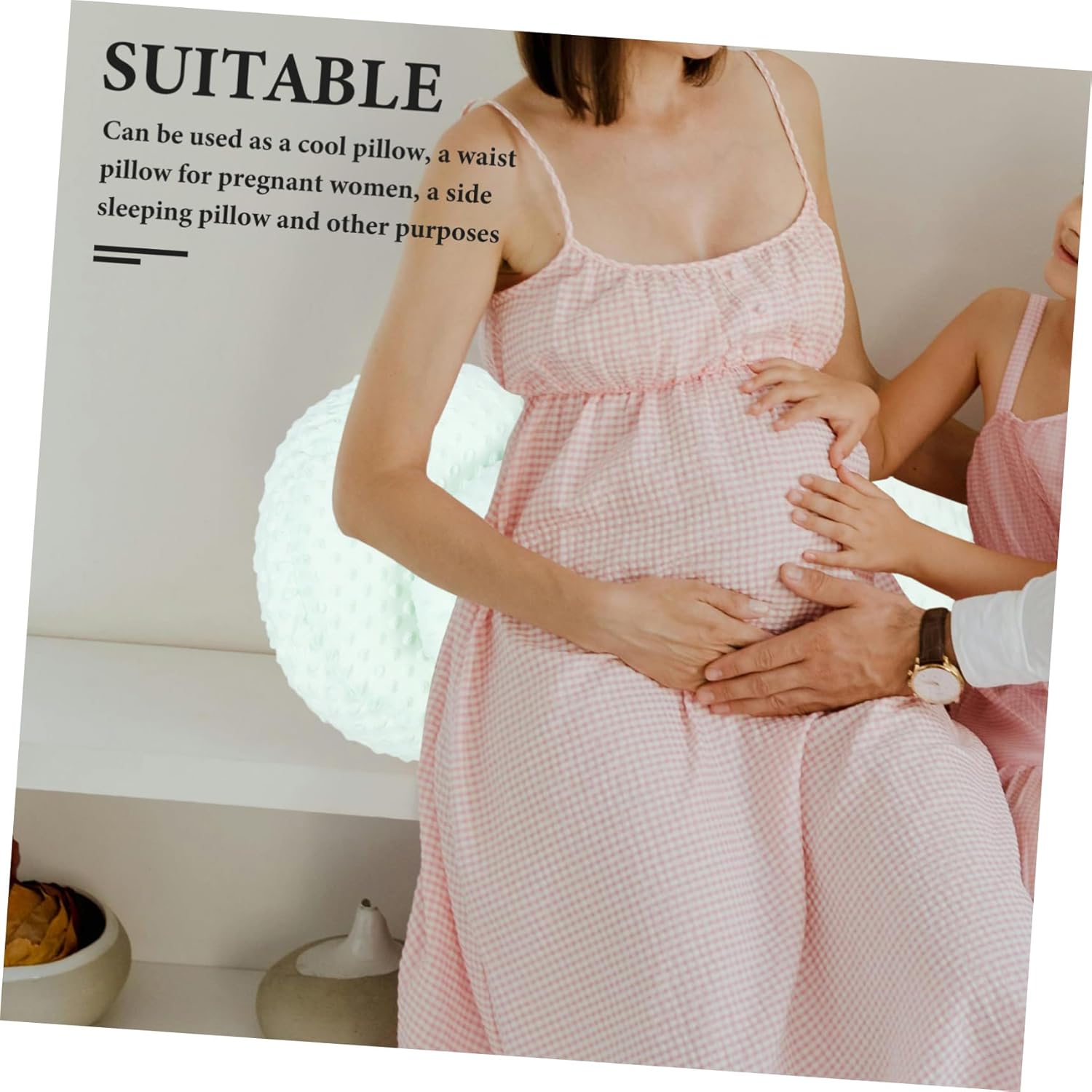 Zerodeko Ergonomic Pregnancy Pillow for Sleeping Cooling Waist Pillow Support Maternity Lumbar and Back Support