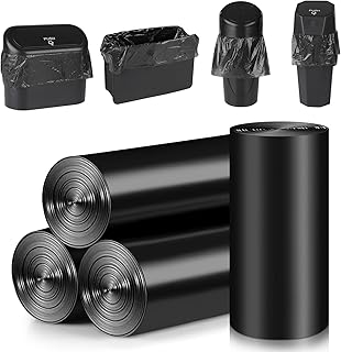 Accmor Mini Car Trash Can Bags for Auto Trash Bin, 120 Count Small Garbage Bags Organizer Tear-Resistant, Liner Refills (Vehicle Trash Can is not Included), Black