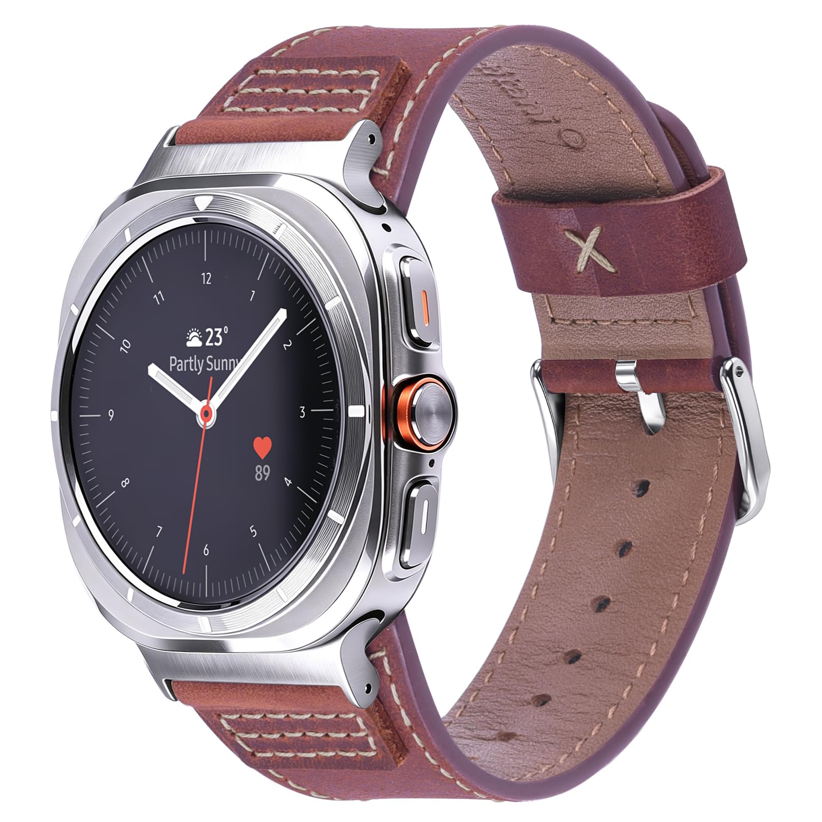 Wristitani Leather Strap for Samsung Galaxy Watch Ultra 2/1 for Men