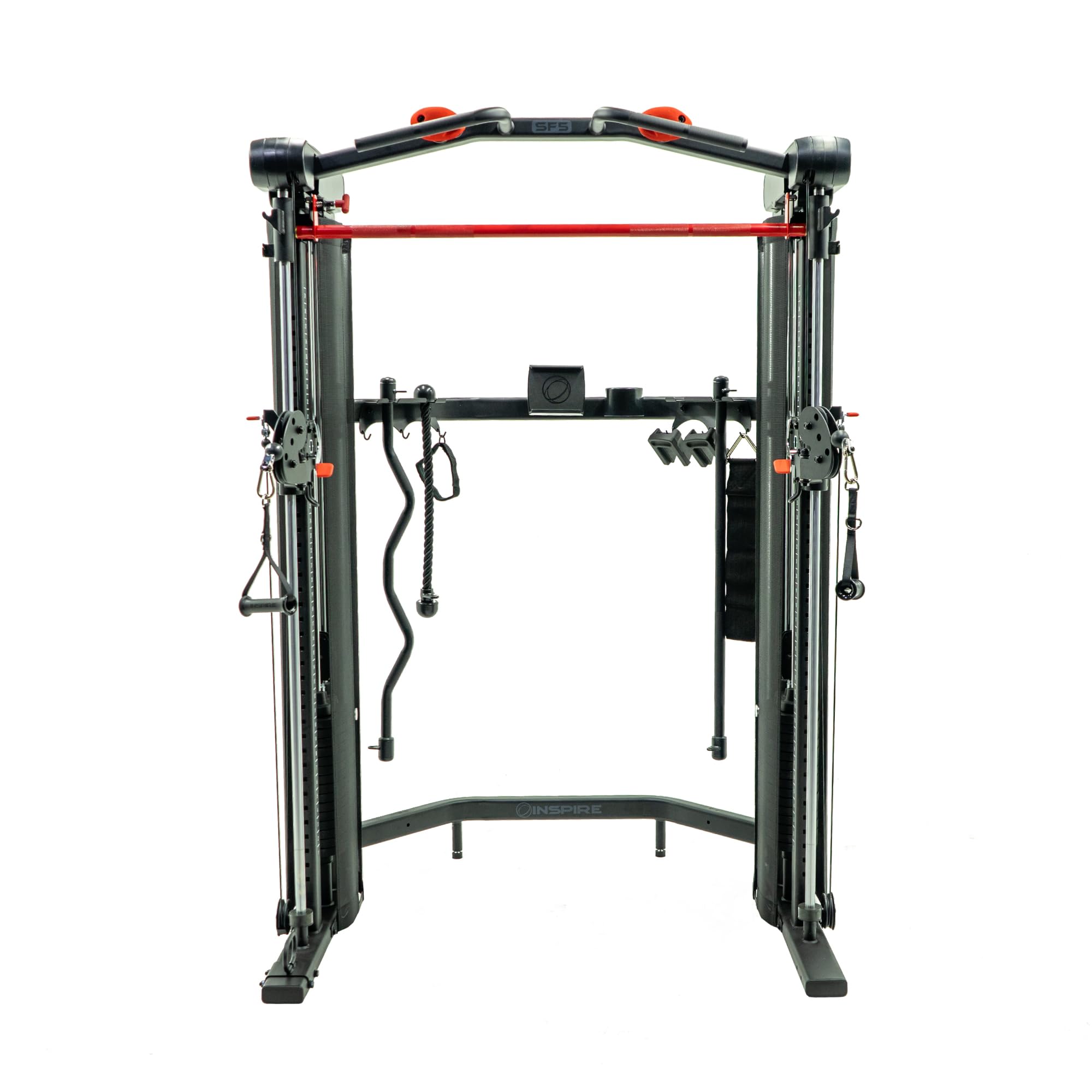 Inspire Fitness SF5 Smith Functional Trainer, Premium Home Gym - 2 x 165Lb Upgradeable Weight Stacks - Built-in Smith Machine - Accessory Package - Optional Free Weight Storage (SF5.1)