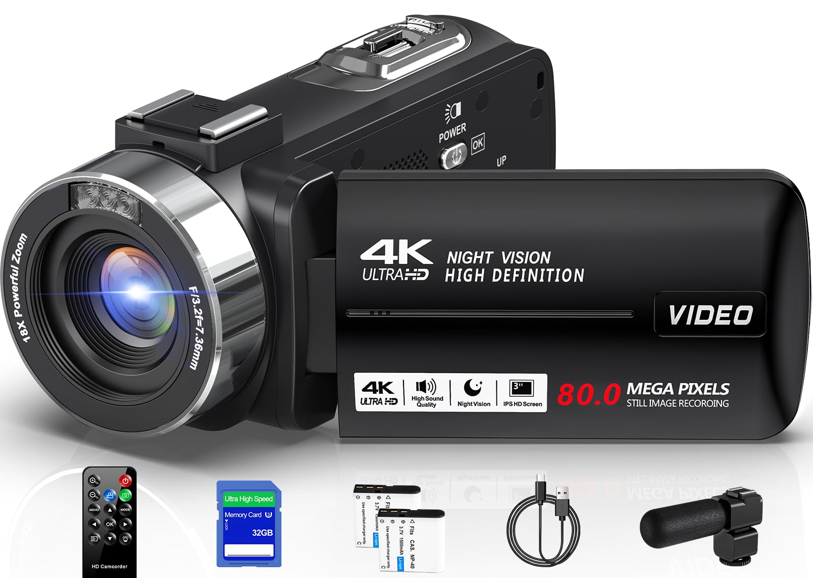 Peryoua 4K Ultra Camcorder