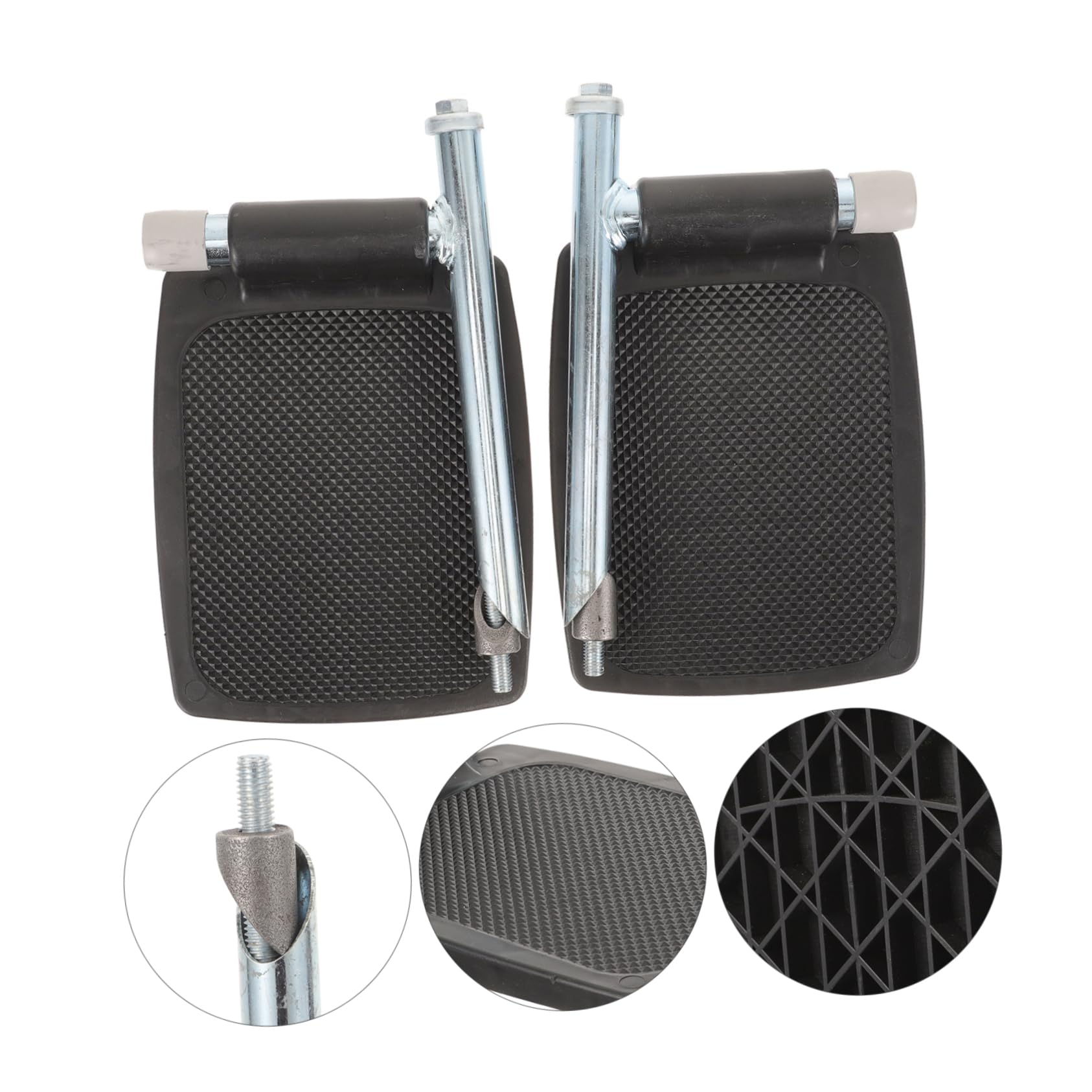 Reposapiés de Repuesto para Silla de Ruedas, 1 Par Negro | Poste, Plástico, Diseño Elevable, Accesorio Robusto para Uso Diario Color Aleatorio