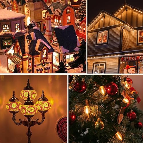 Miniatura 7 de Bombillas LED C7 E12 de luz nocturna, bombillas de repuesto C7, velas y candelabros de ventana, base intermedia E12, equivalente a 0.6 W equivalente