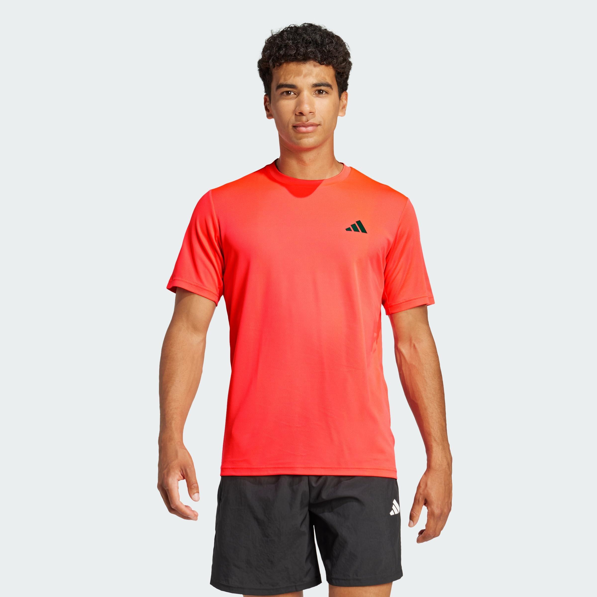 adidas Men's Essentials Feel Ready Training T-Shirt, Pure Ruby/Black, XL