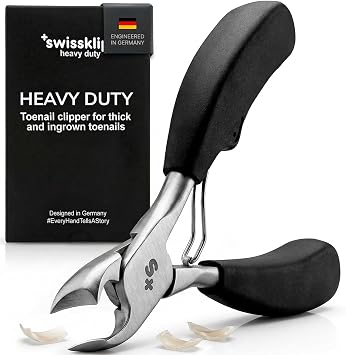Swissker by Swissklip Heavy Duty Toenail Clippers for Seniors & Thick Nails