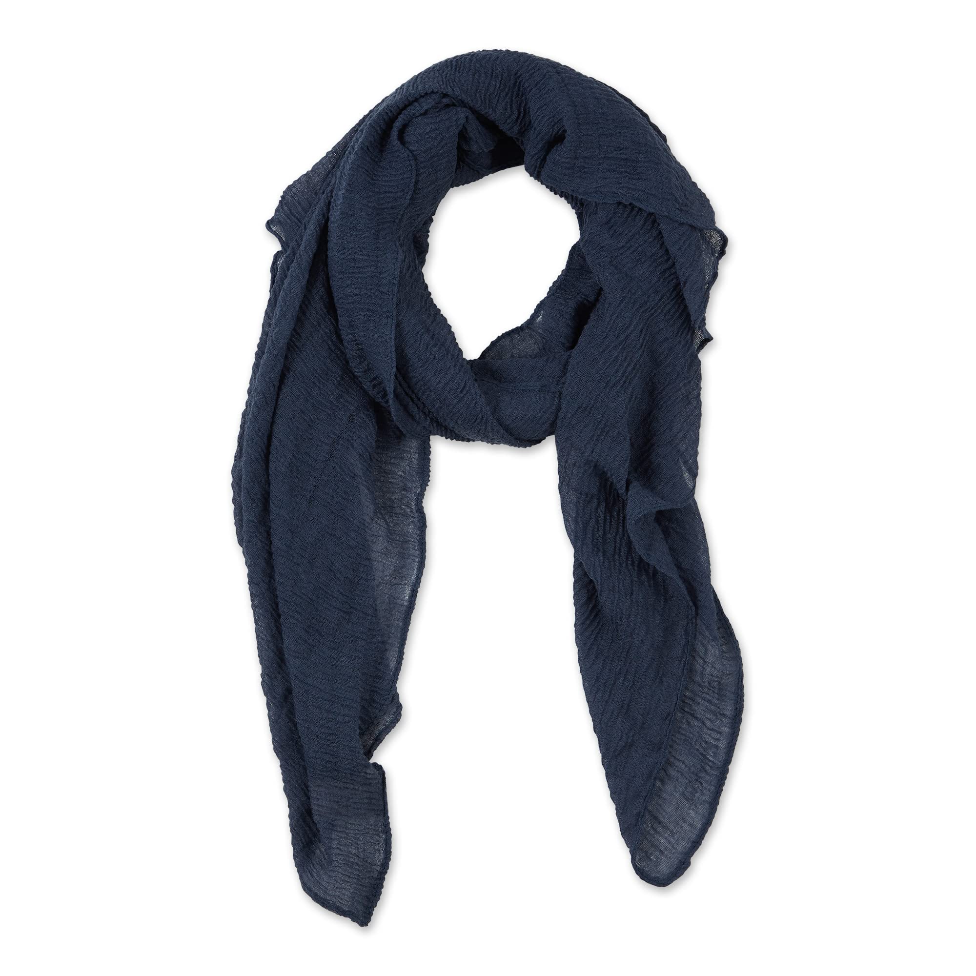 Hadley Wren Women's Classic Navy Lightweight Summer Insect Shield Scarf, One Size, One Size
