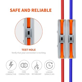 120Pcs Lever Wire Connectors, 28-12AWG