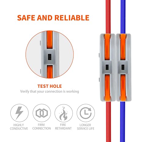 120Pcs Lever Wire Connectors, 28-12AWG