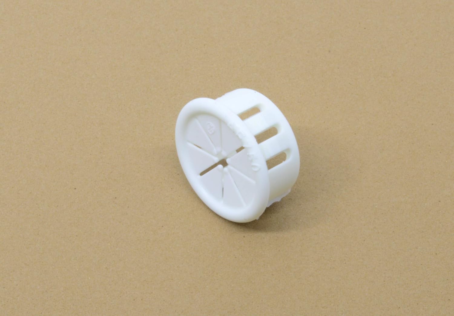 Pkg of 100 - White Nylon Expandable Grommet Plug - Inside Diam 1/2" Max, Outside Diam 55/64", Fits Hole Size 3/4", Panel Thickness 1/32"-1/8"