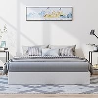 Vista 5 de Somier Queen de 9 pulgadas, solo somier de alto perfil tamaño Queen, base de colchón con marco de metal resistente, fácil montaje, sin ruido