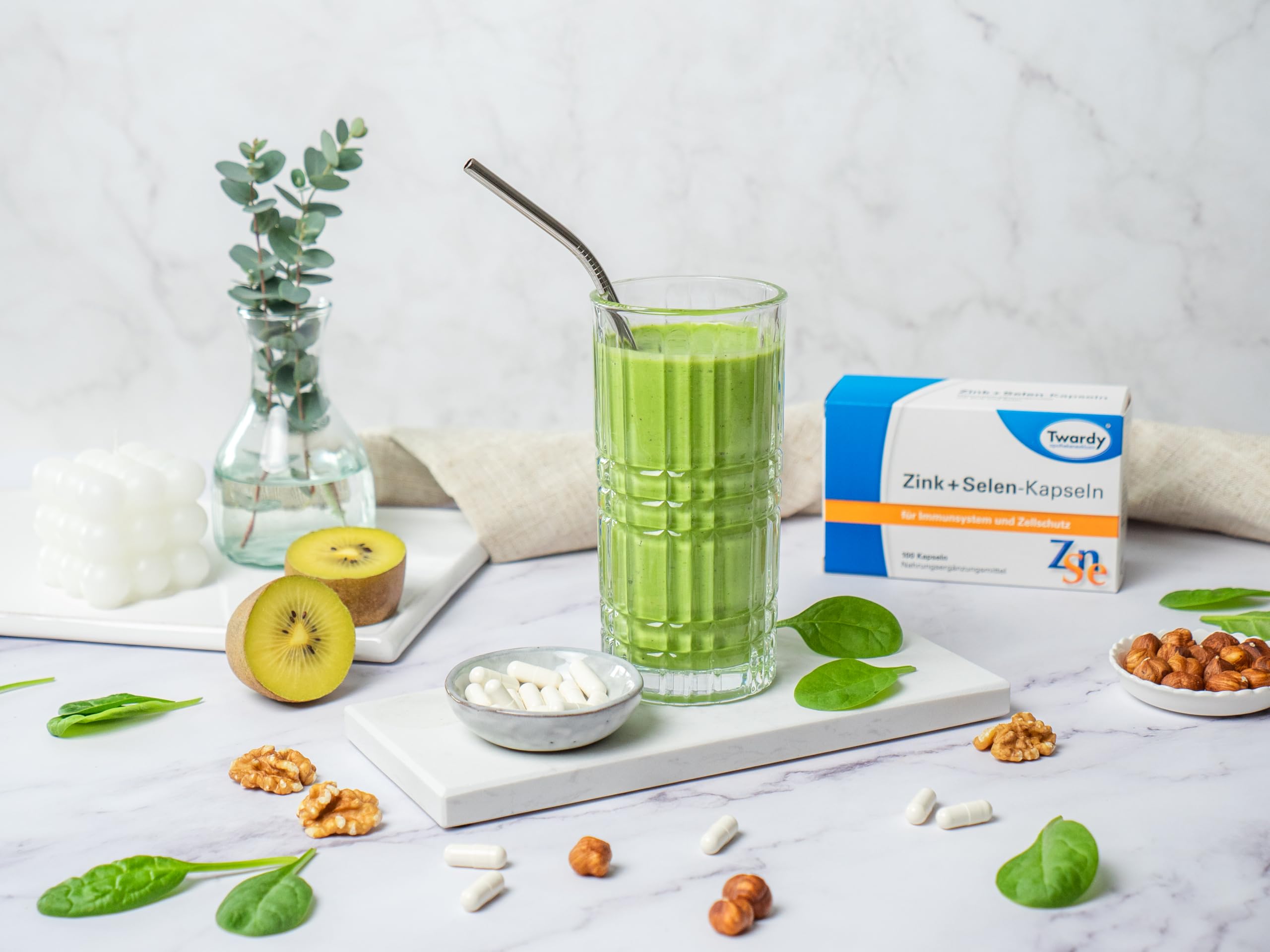 Astrid Twardy Zink + Selen-Kapseln 100 Stück, Nahrungsergänzungsmittel für Immunsystem und Zellschutz, glutenfrei, laktosefrei, essenzielle Spurenelemente