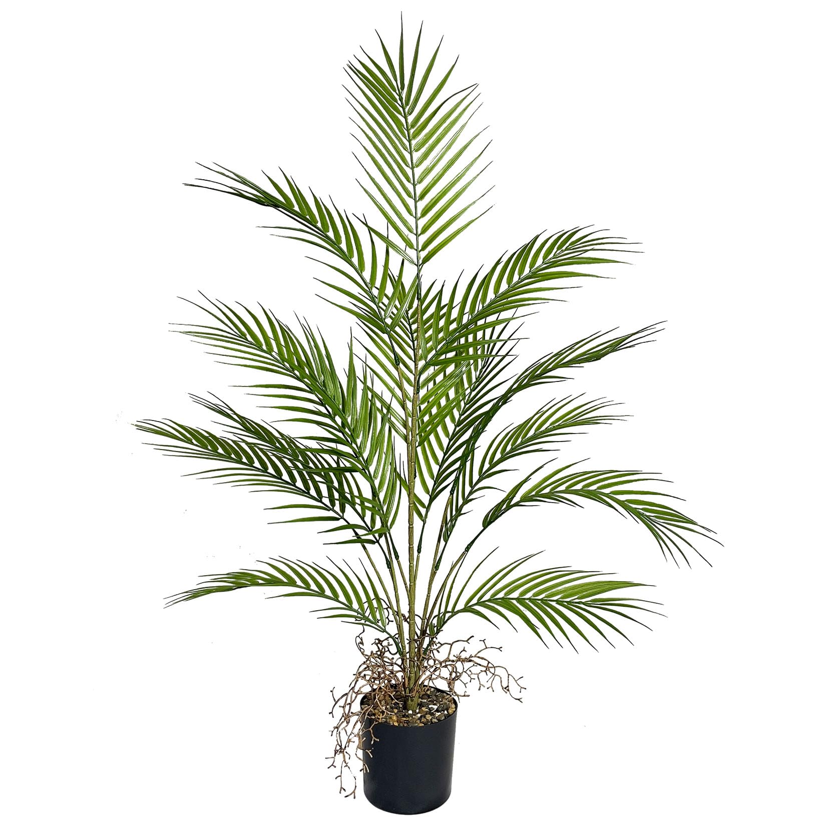 JoyHome Confezione da 2 piante artificiali di palma Areca, 1,8 m, per interni ed esterni, decorazione moderna, finta Dypsis Lutescens piante in vaso