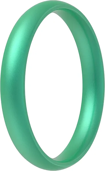 ThunderFit Super Thin Stackable Silicone Rings Wedding Bands for Women 3mm Wide 1.5mm Thick - 1/4/8/12/16 Variety Multipack