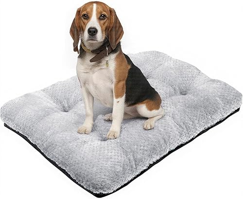 Miniatura 8 de CLKHOWL Cama Lavable para Perros de Felpa, Camas para Jaulas de Perros para Perros Grandes, Medianos y Pequeños, Almohadilla Antideslizante Suave y
