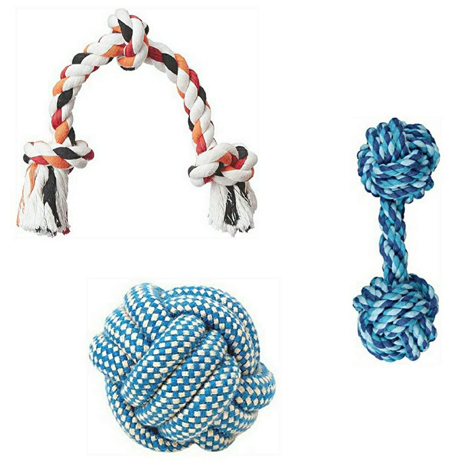 MS Petcare Combo Pack: 3 Durable Knotted Chew Toys for Small & Medium Puppies – Ideal for Teeth Cleaning, Chewing, & Biting – Safe, Long-Lasting Playtime Essentials (Color May Vary) (B08F91CZVR) Amazon Price History, Amazon Price Tracker