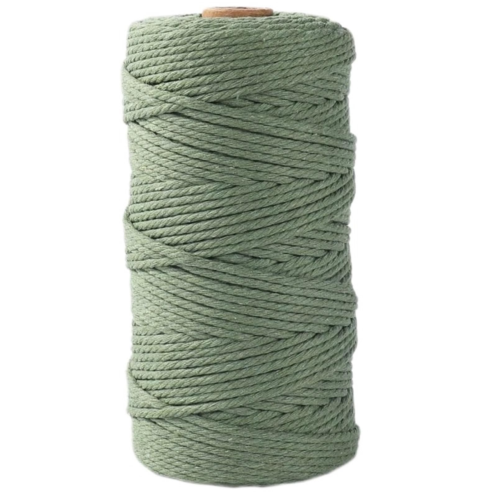 Cotton Macrame Cord 100m Macrame Cord 3.0mm/4mm Cotton Rope for Handmade Plant Hanger DIY Wall Hanging Making Arts Crafts(Color2,3.0mm-100m)