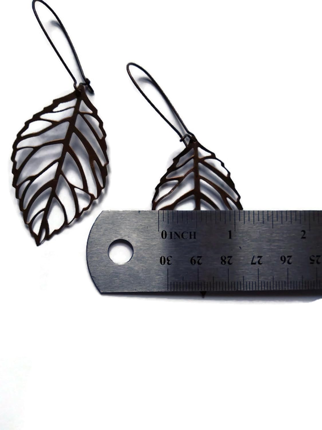 Copper Leaf Earrings for Her - Autumn Jewelry - Fall Accessories for Women
