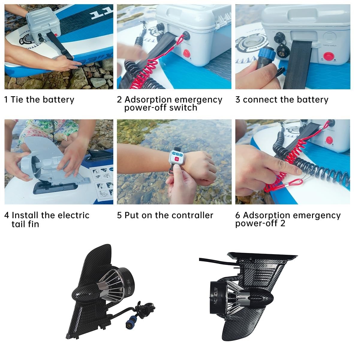 Amazon.co.jp: サーフボード電動フィン、SUPフィン充電式電動フィン