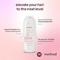 Vista 4 de Method Volumizing Conditioner, Pure Peace with Rose, Peony, and Pink Sea Salt Scent Notes, Paraben and Sulfate Free, 13.5 oz (Pack of 1)