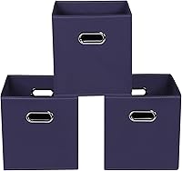 Vista 38 de Yunkeeeper - Contenedores de almacenamiento, cubos organizadores de tela con asa, cubos plegables para almacenamiento de tela o accesorios, 11 x 11