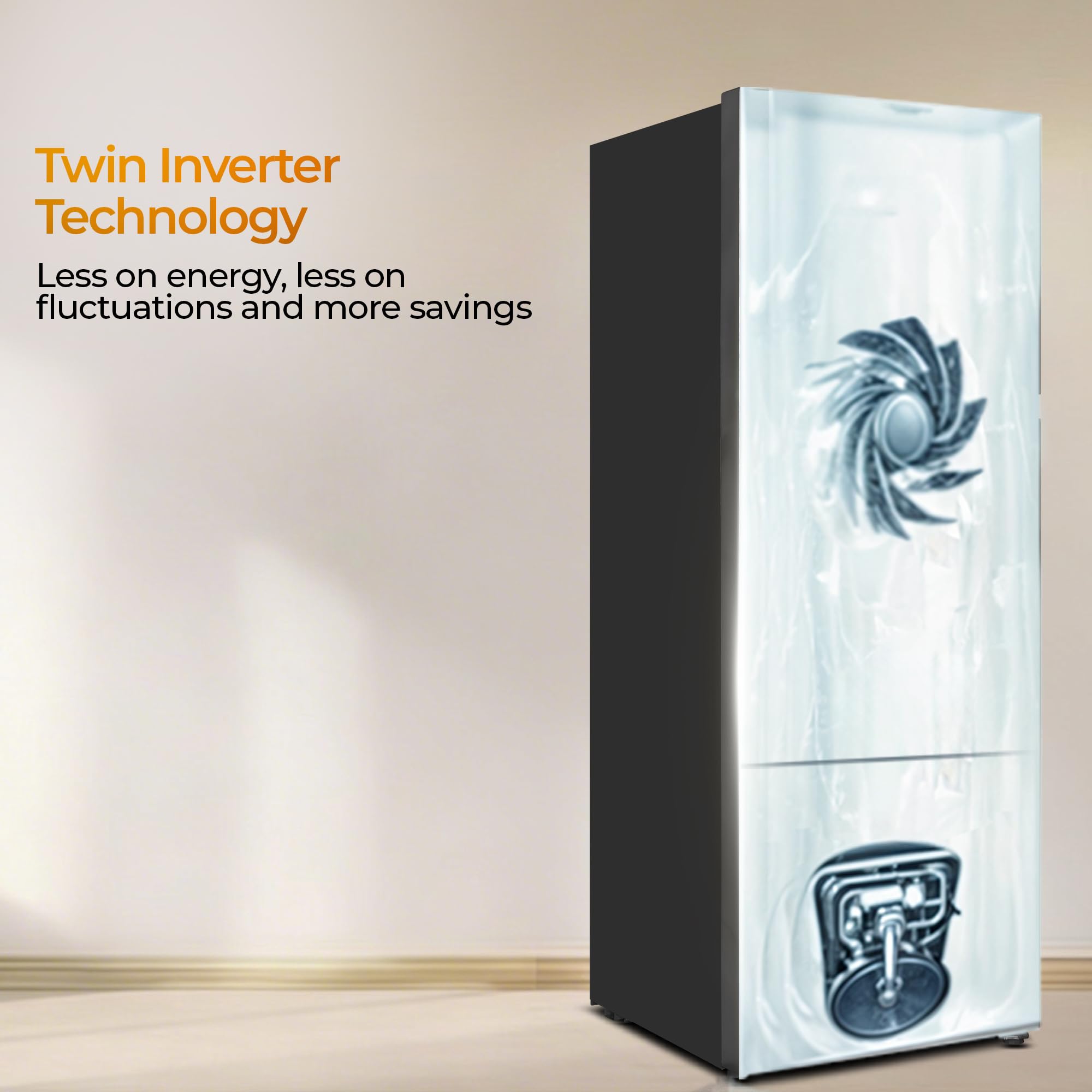 Haier 237L Bottom Mount Refrigerator - Black -10