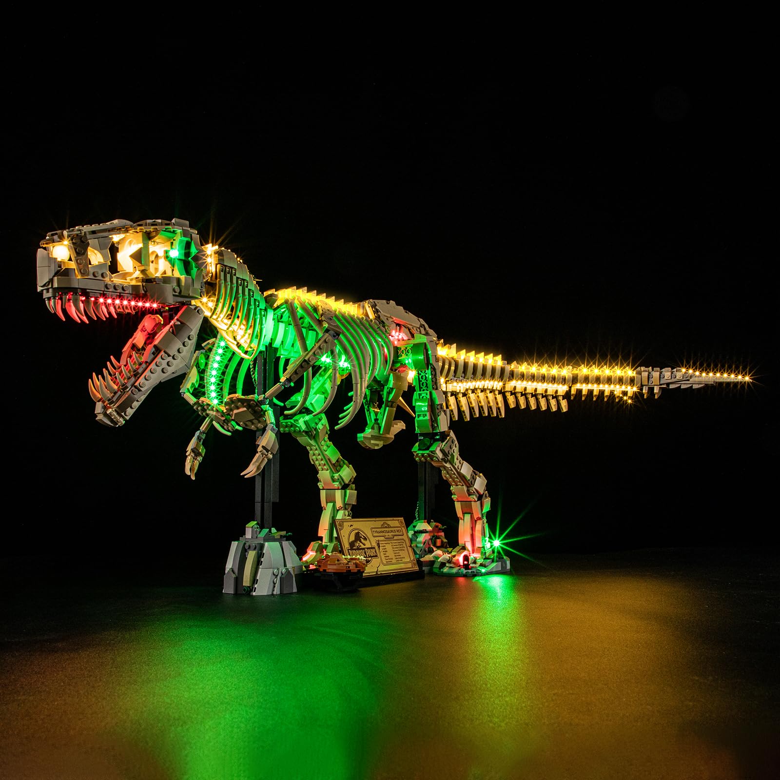 BRIKSMAX 2.0 Light Kit for Lego-Dinosaur Fossils: Tyrannosaurus rex -Innovative Led Lighting Compatible with Jurassic World 76968 - Not Included Lego Set