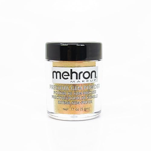Mehron Polvo de ojos brillante de pigmento suelto de gema preciosa de maquillaje (0.17 oz) (Citrino)