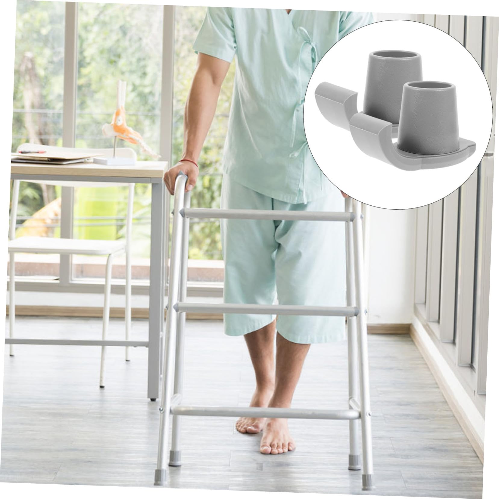 CALLARON 3 set Punta Antiscivolo Per Stampelle Accessori Per Deambulatori Imbottitura Per Stampelle Tappetino Per Stampelle Da Passeggio Bastoncini Da Trekking Punte 2 pezzi * 3