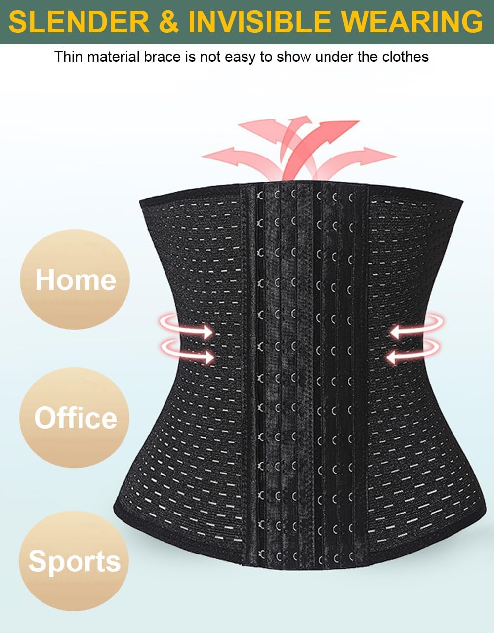 SUJAYU Waist Trainer for Women Lower Belly Fat, Lower Belly Tummy Control Shapewear Corset Shapewear for Women