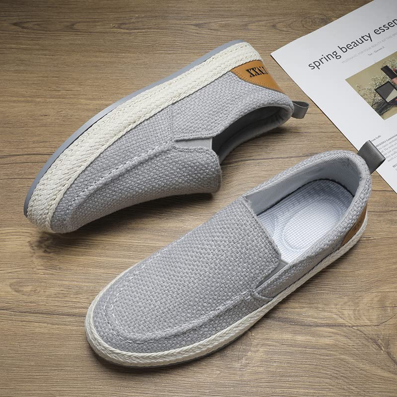 Men's Breathable Canvas Casual Loafers Slip on Sneakers Fisherman's Shoes Cloth Flats Shoes4
