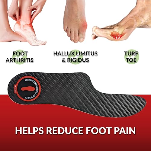Miniatura 7 de Mortons Extension Plantilla de fibra de carbono, 1 par  Insertos ortopédicos para zapatos de extensión de Morton  Inserto rígido para zapatos Hallux