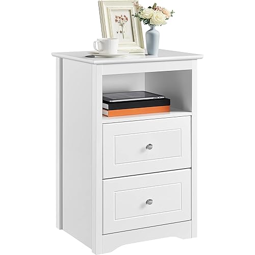 Yaheetech Nightstand with 2 Drawer and 1 Open Shelf, 29"
