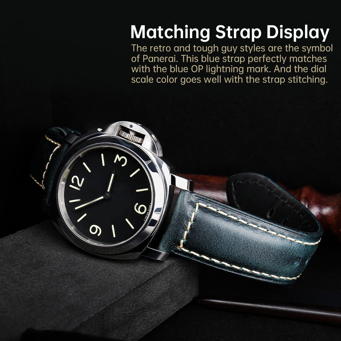 REZERO Watch Band, Vintage Oil Wax Leather Watch Straps 18mm 19mm 20mm 21mm 22mm 23mm 24mm 26mm Watch Belt for Men Women
