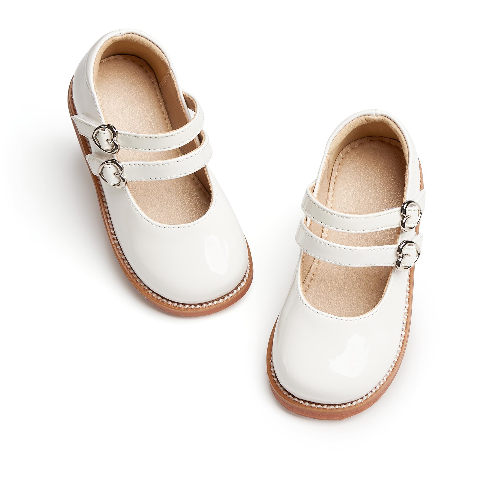 GINFIVE Toddler Girls Mary Jane School Oxford Dress Flat Shoes for Wedding